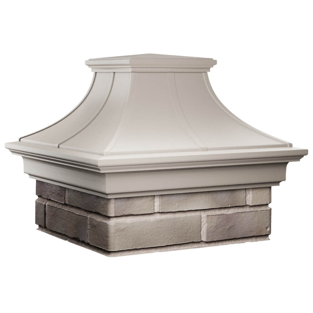 Колпак Zking Монблан Премиум Бежевый на столб 1.5х1.5 кирпича (385х385мм) в Кирово-Чепецке фото