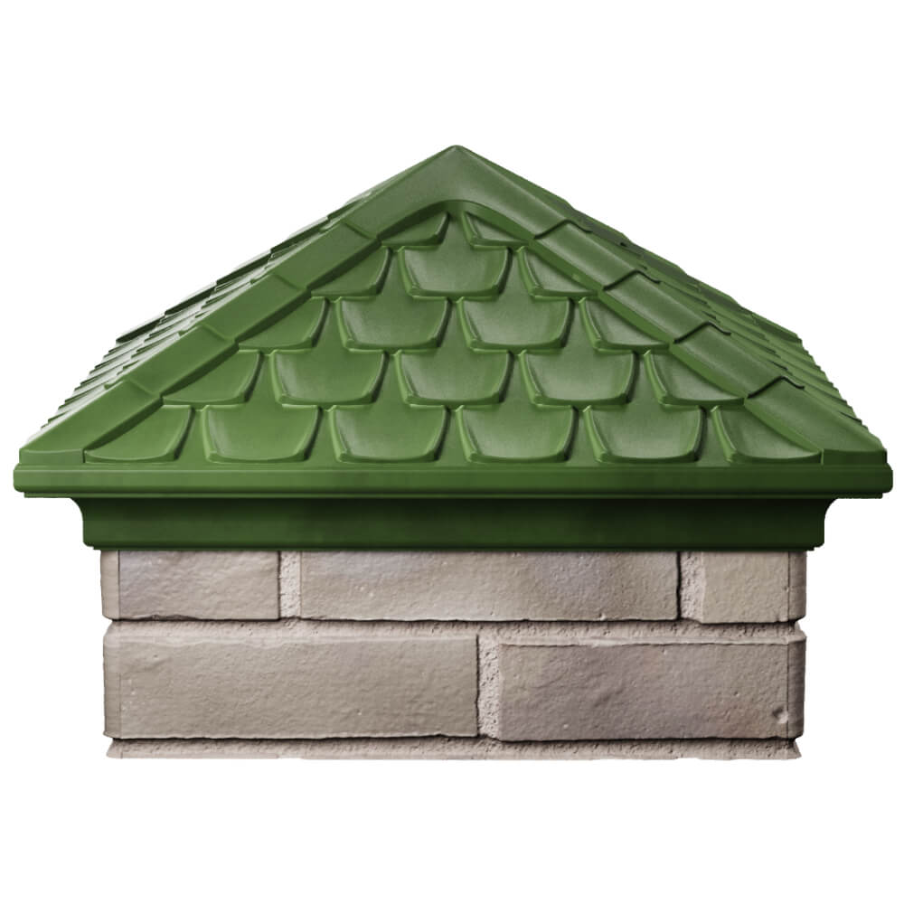 Колпак Zking Эльбрус Зеленый на столб 1.5х1.5 кирпича (385х385мм) Кирово-Чепецк фото