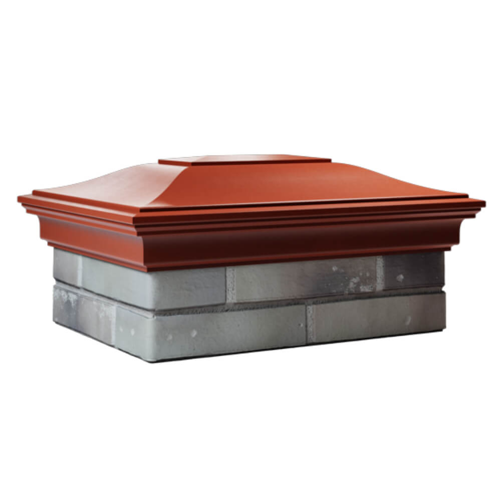 Колпак Zking Монблан Красный на столб 2х1.5 кирпича (515х385мм) в Кирово-Чепецке фото