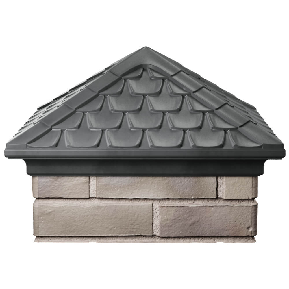 Колпак Zking Эльбрус Серый на столб 1.5х1.5 кирпича (385х385мм) Кирово-Чепецк фото