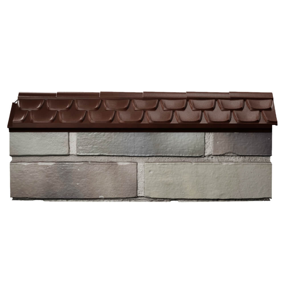 Парапет Zking Эльбрус Коричневый с посадкой на 0.5 кирпича (130мм) в Кирово-Чепецке фото