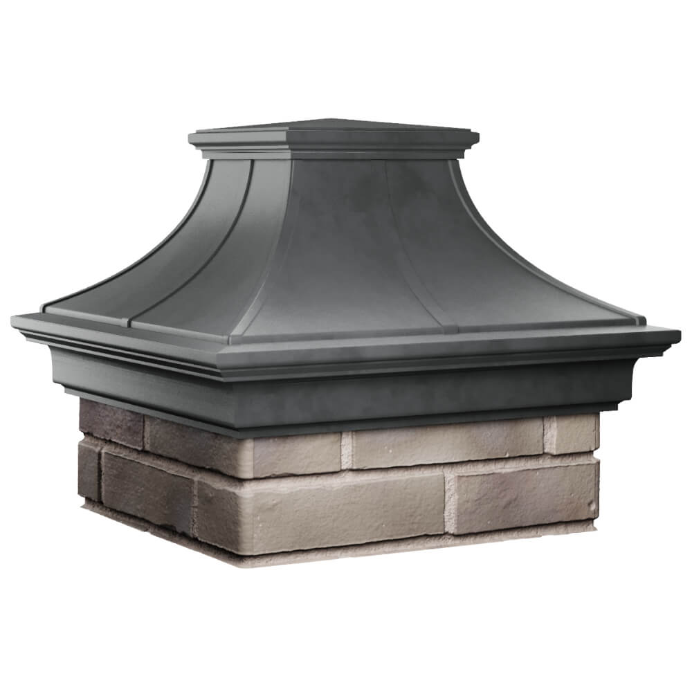 Колпак Zking Монблан Премиум Серый на столб 1.5х1.5 кирпича (385х385мм) в Кирово-Чепецке фото