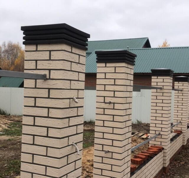 Колпак Zking Бона ХайТек Коричневый на столб 1.5х1.5 кирпича (385х385мм) в Кирово-Чепецке фото