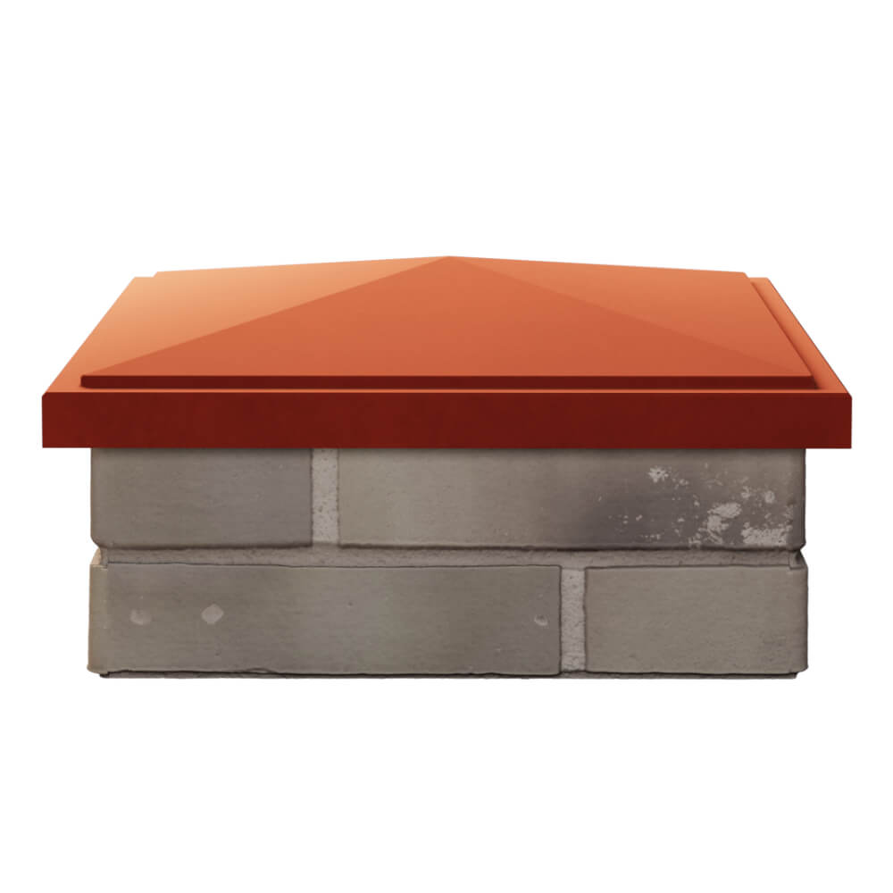 Колпак Zking БонаМоно Красный на столб 1.5х1.5 кирпича (385х385, 400х400мм) Кирово-Чепецк фото