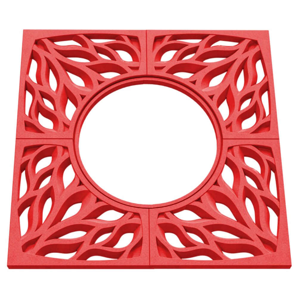 Приствольная решетка для дерева ZKING CRUST 1.2х1.2м Красная в Кирово-Чепецке фото