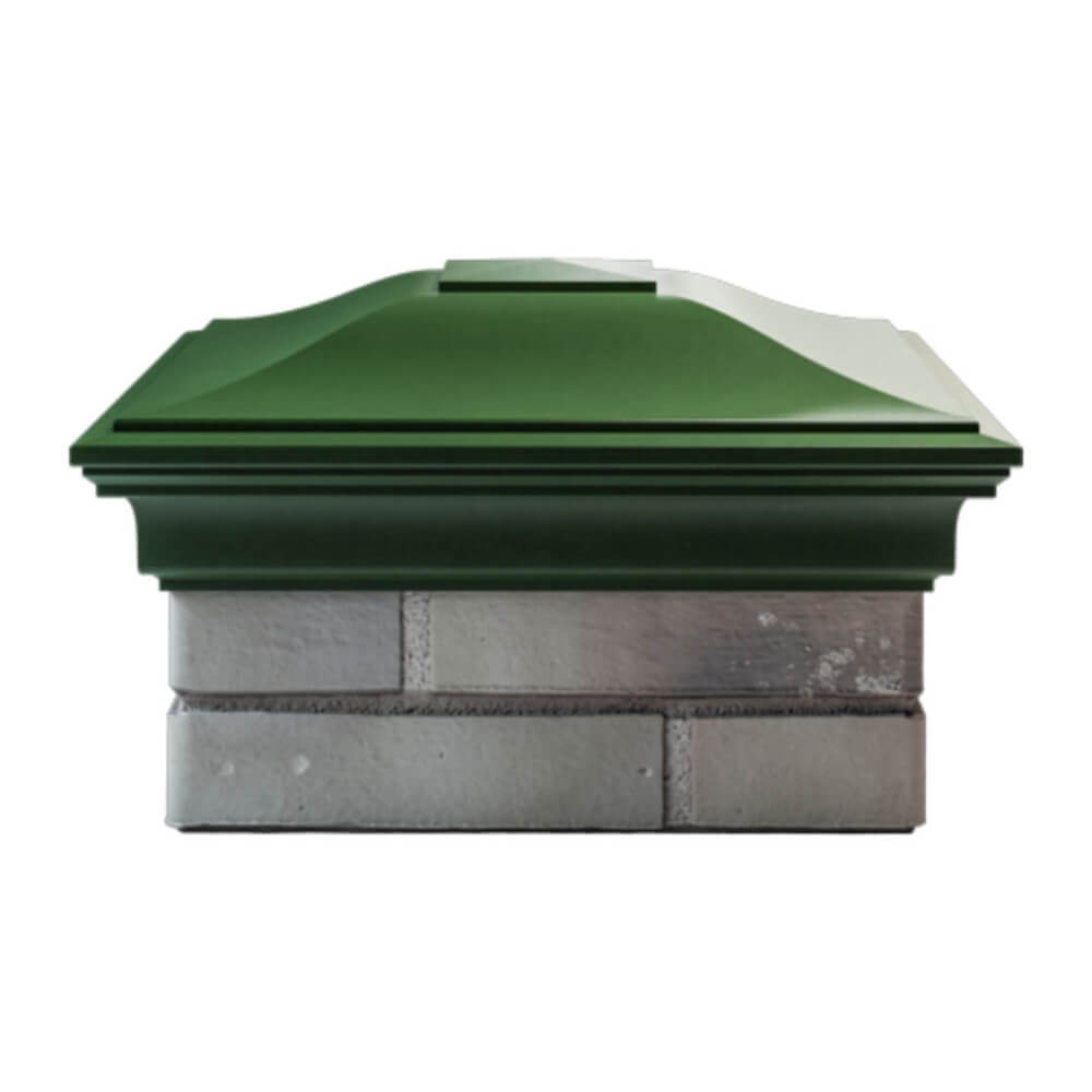 Колпак Zking Монблан Зеленый на столб 1.5х1.5 еврокирпича 0.7НФ (355х355мм) Кирово-Чепецк фото