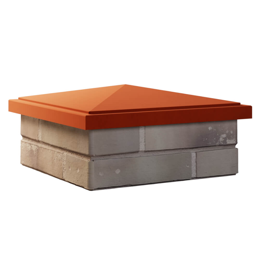 Колпак Zking БонаМоно Красный на столб 1.5х1.5 кирпича (385х385, 400х400мм) в Кирово-Чепецке фото