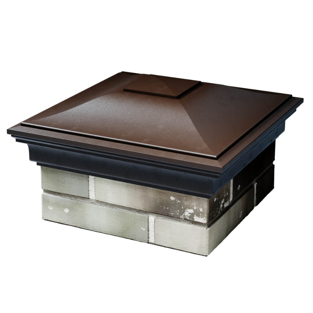 Колпак Zking Монблан Коричневый на столб 1.5х1.5 кирпича (385х385мм) в Кирово-Чепецке фото