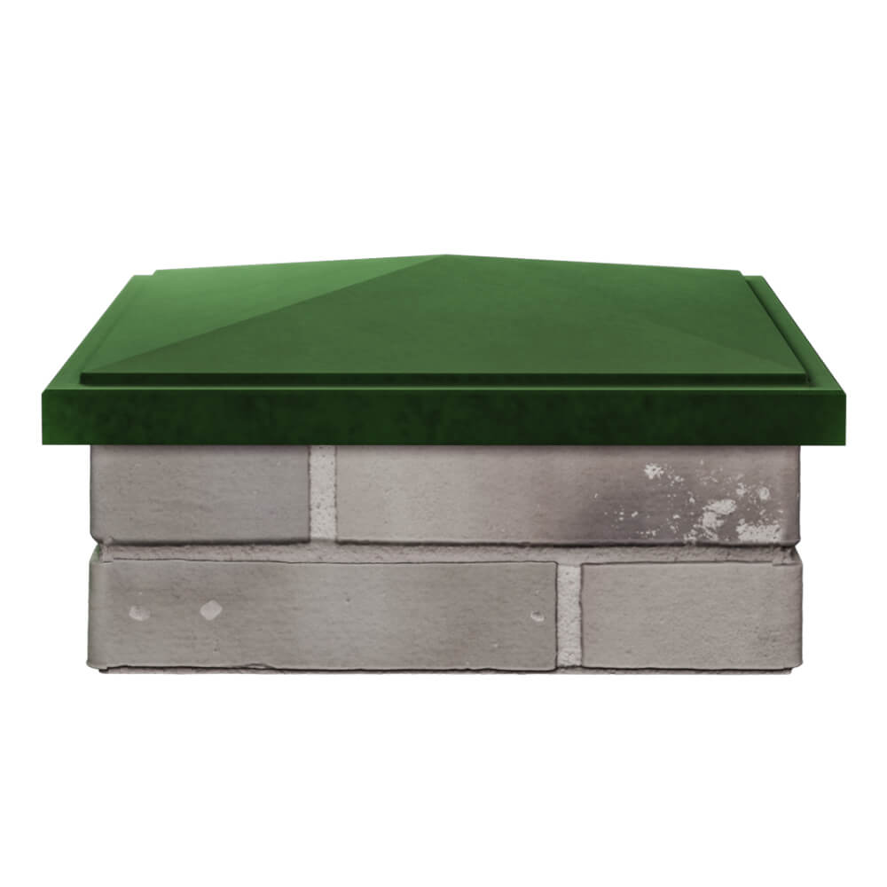 Колпак Zking БонаМоно Зеленый на столб 1.5х1.5 кирпича (385х385, 400х400мм) Кирово-Чепецк фото