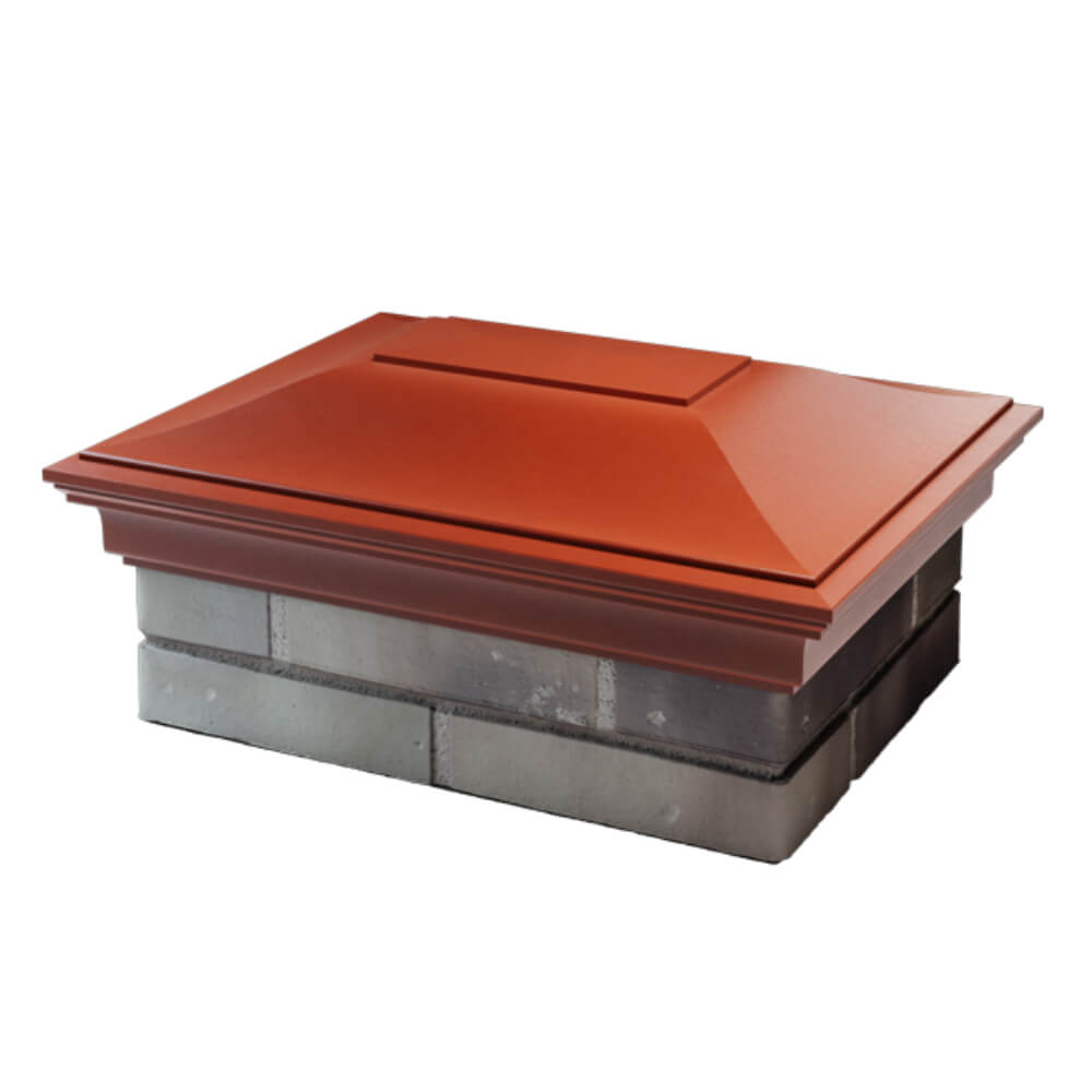 Колпак Zking Монблан Красный на столб 2х1.5 кирпича (515х385мм) в Кирово-Чепецке фото