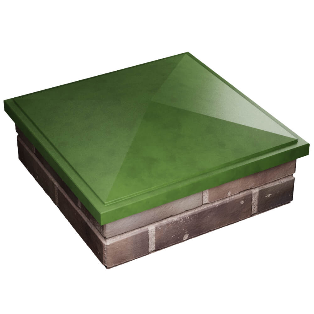 Колпак Zking БонаМоно Зеленый на столб 2х2 кирпича (515х515, 530х530мм) в Кирово-Чепецке фото