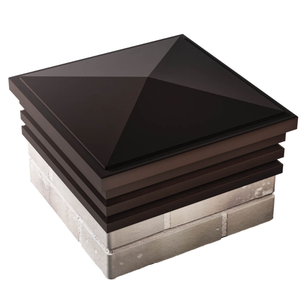 Колпак Zking Бона ХайТек Коричневый на столб 1.5х1.5 кирпича (385х385мм) в Кирово-Чепецке фото