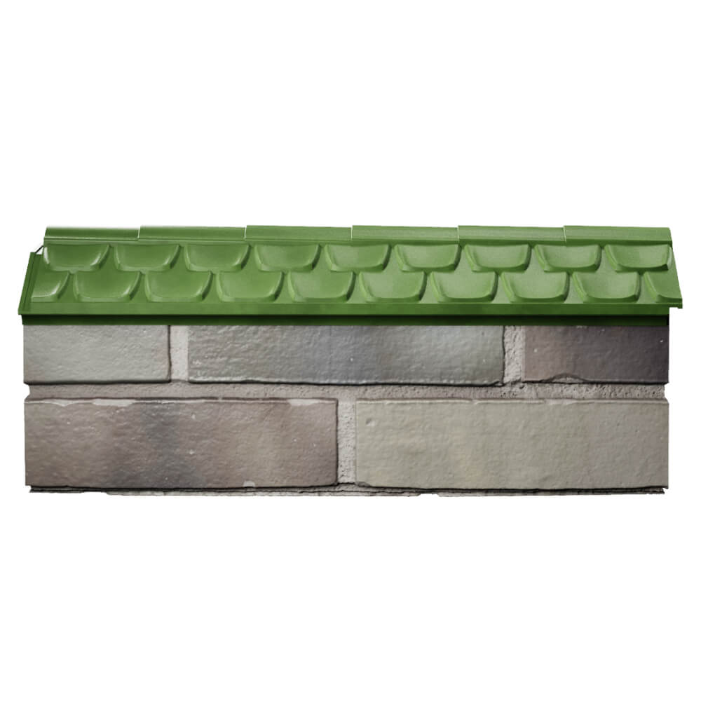 Парапет Zking Эльбрус Зеленый с посадкой на 0.5 кирпича (130мм) в Кирово-Чепецке фото