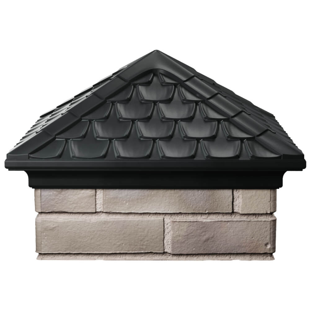 Колпак Zking Эльбрус Черный на столб 1.5х1.5 кирпича (385х385мм) Кирово-Чепецк фото