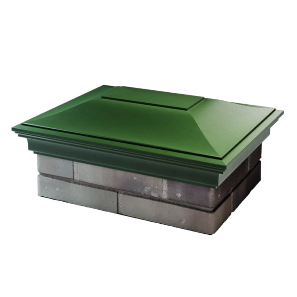 Колпак Zking Монблан Зеленый на столб 2х1.5 кирпича (515х385мм) в Кирово-Чепецке фото