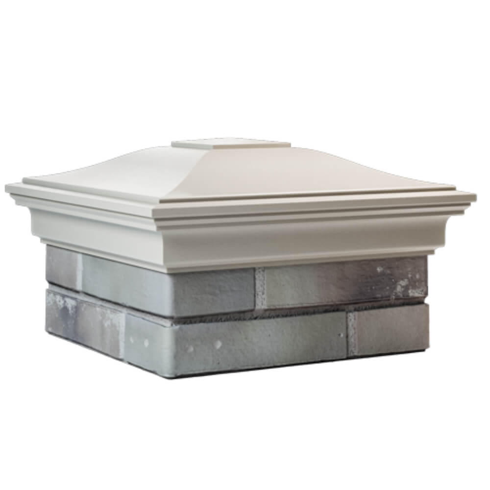 Колпак Zking Монблан Бежевый на столб 1.5х1.5 кирпича (385х385мм) в Кирово-Чепецке фото