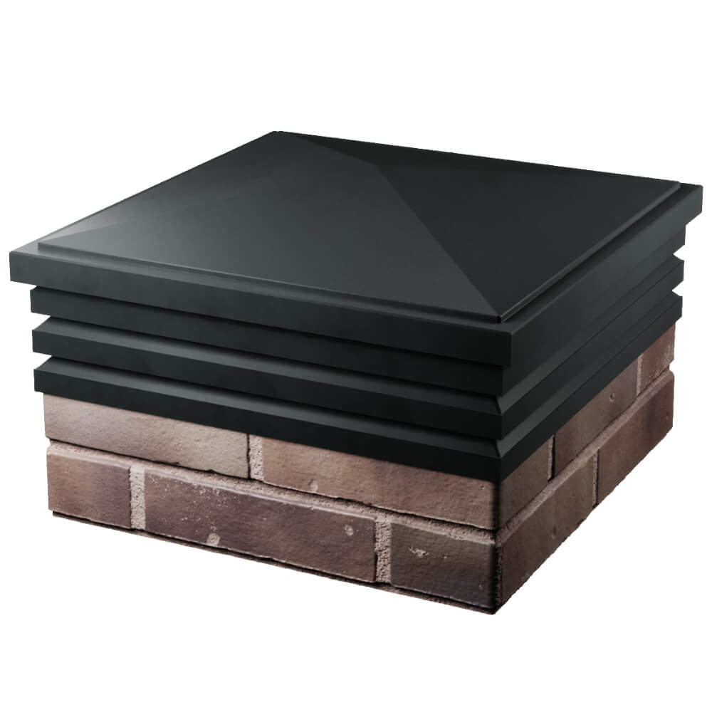 Колпак Zking Бона ХайТек Черный на столб 2х2 кирпича (513х513мм) в Кирово-Чепецке фото