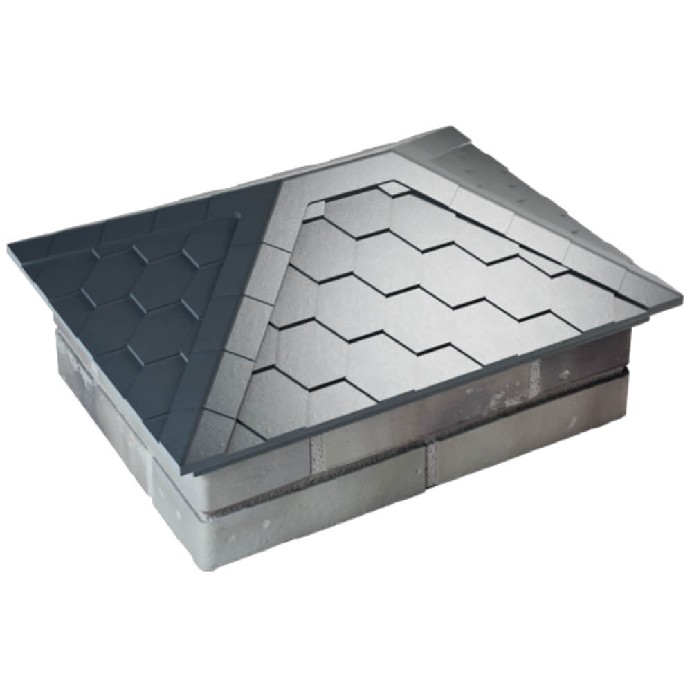 Колпак Zking Эверест Серый на столб 2х1.5 кирпича (520х390мм) Кирово-Чепецк фото