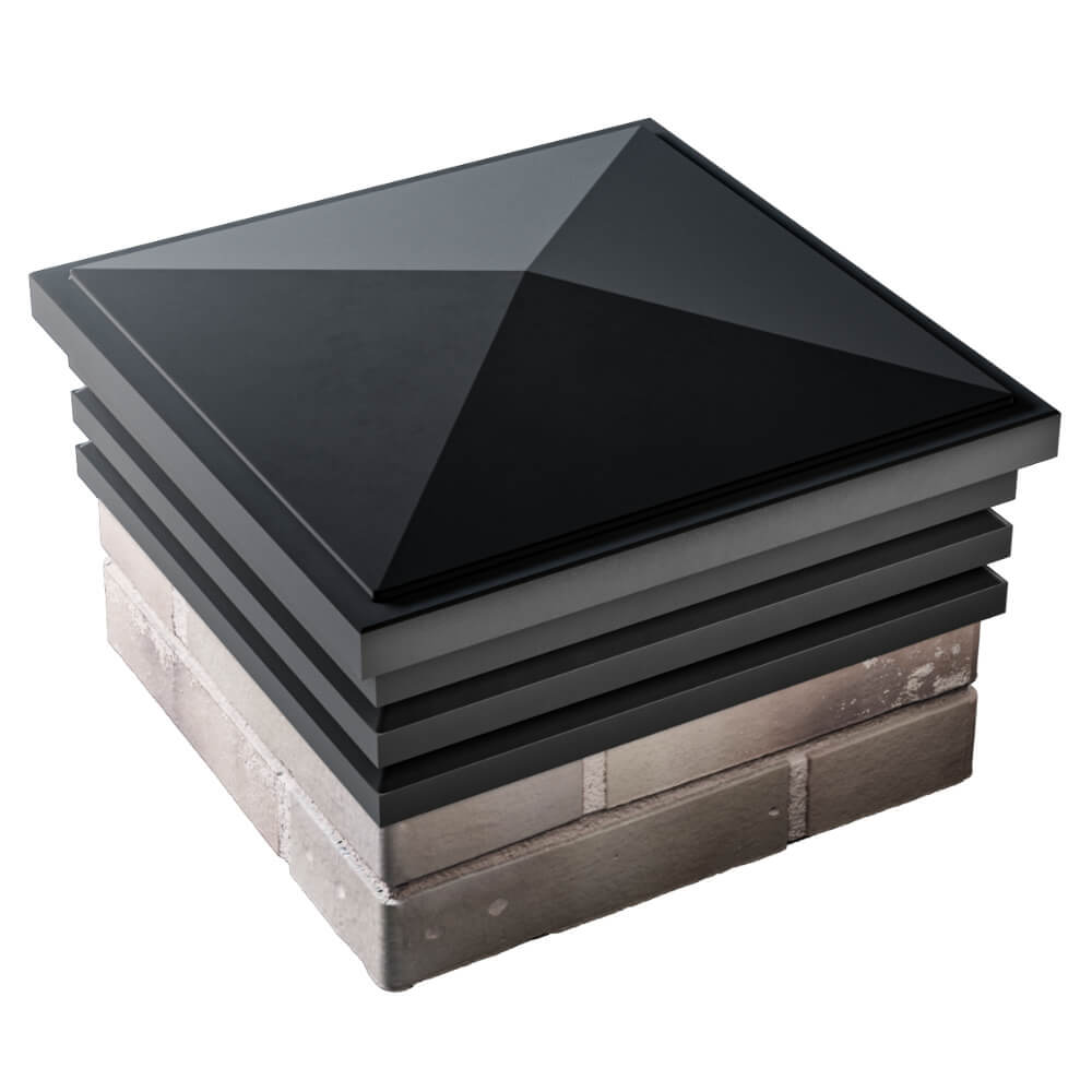 Колпак Zking Бона ХайТек Черный на столб 1.5х1.5 кирпича (385х385мм) в Кирово-Чепецке фото