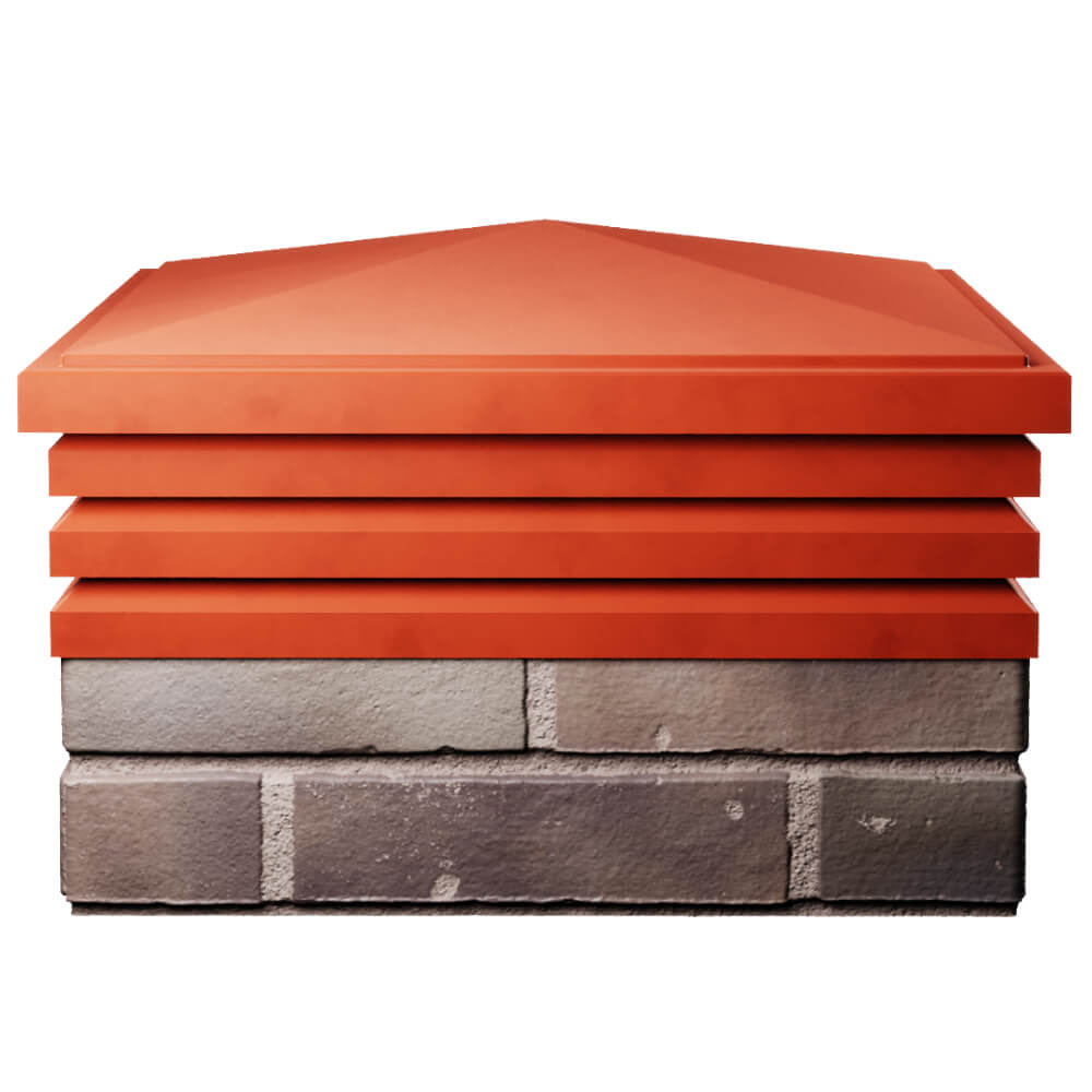 Колпак Zking Бона ХайТек Красный на столб 2х2 кирпича (513х513мм) Кирово-Чепецк фото