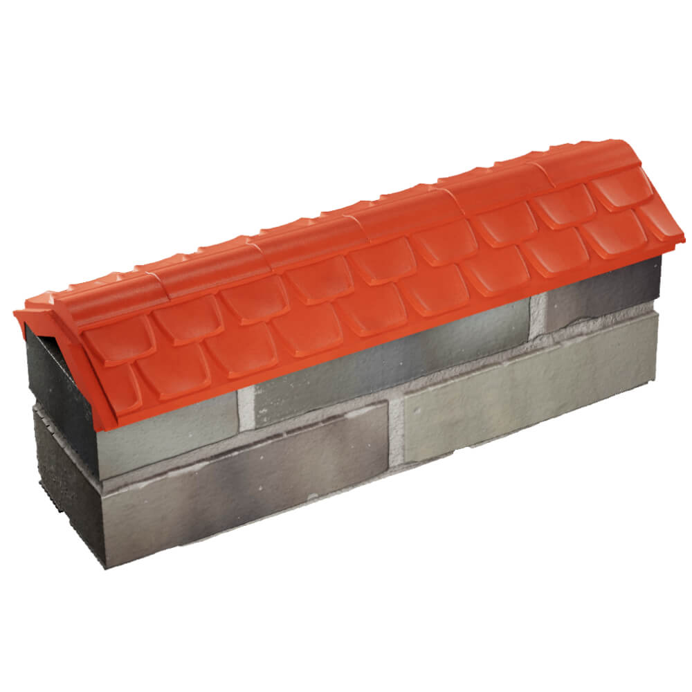 Парапет Zking Эльбрус Красный с посадкой на 0.5 кирпича (130мм) в Кирово-Чепецке фото