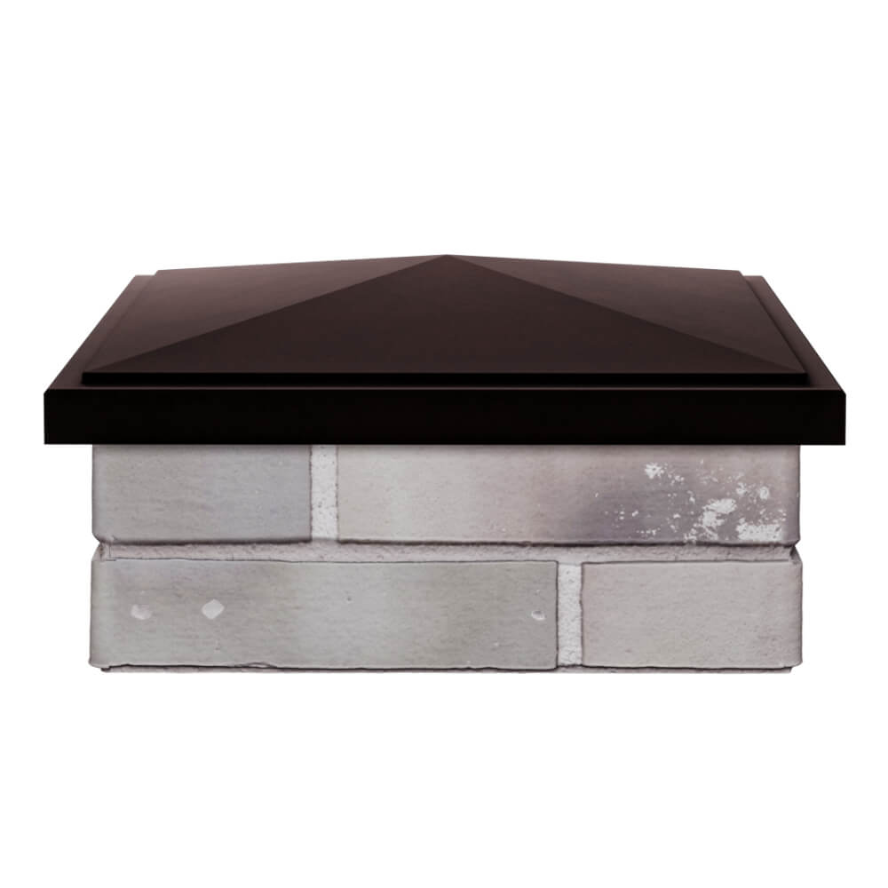 Колпак Zking БонаМоно Коричневый на столб 1.5х1.5 кирпича (385х385, 400х400мм) Кирово-Чепецк фото