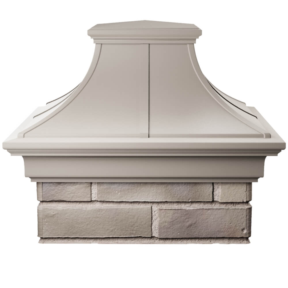 Колпак Zking Монблан Премиум Бежевый на столб 1.5х1.5 кирпича (385х385мм) Кирово-Чепецк фото