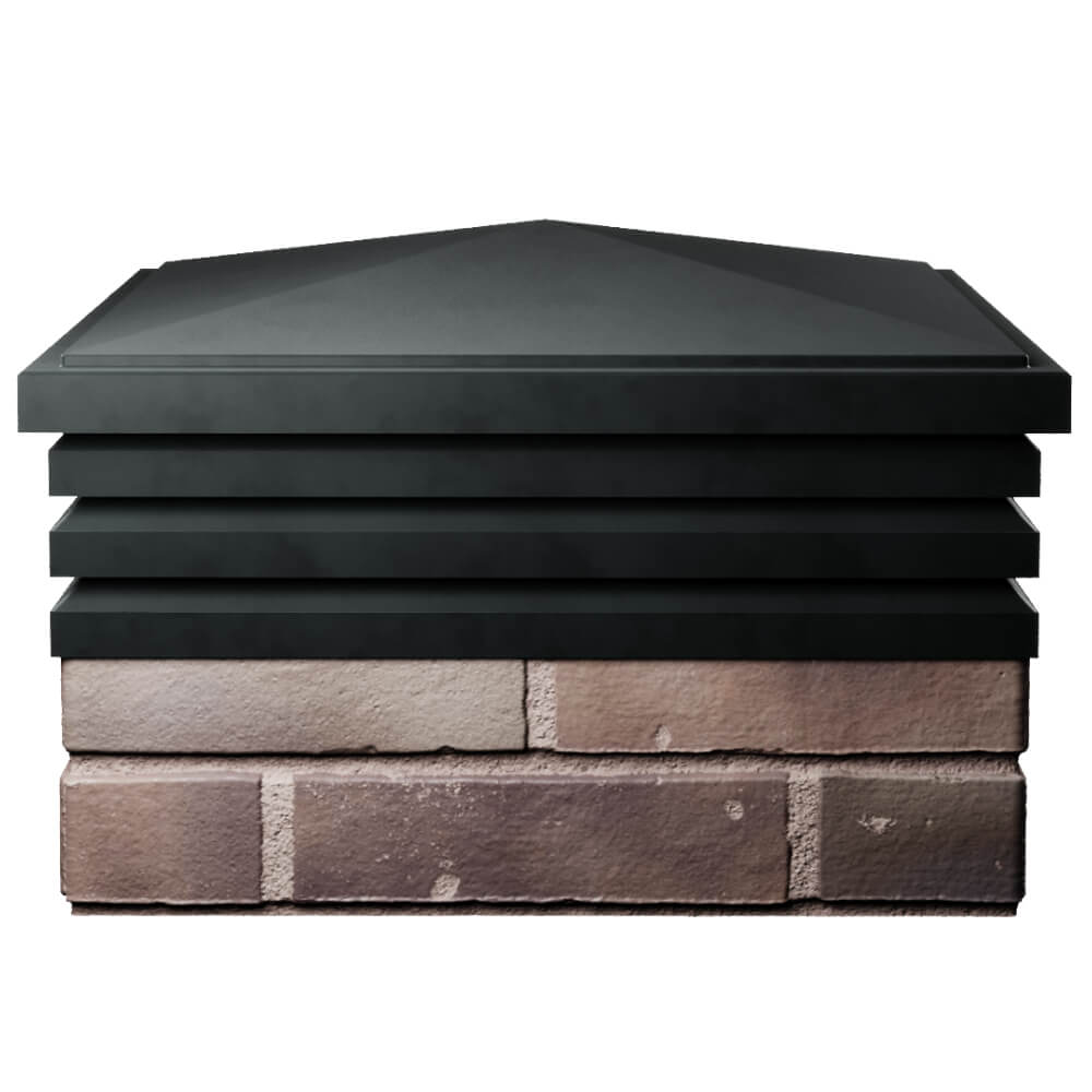 Колпак Zking Бона ХайТек Черный на столб 2х2 кирпича (513х513мм) Кирово-Чепецк фото