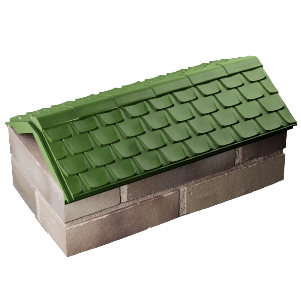 Парапет Zking Эльбрус Зеленый с посадкой на 1 кирпич (255мм) в Кирово-Чепецке фото