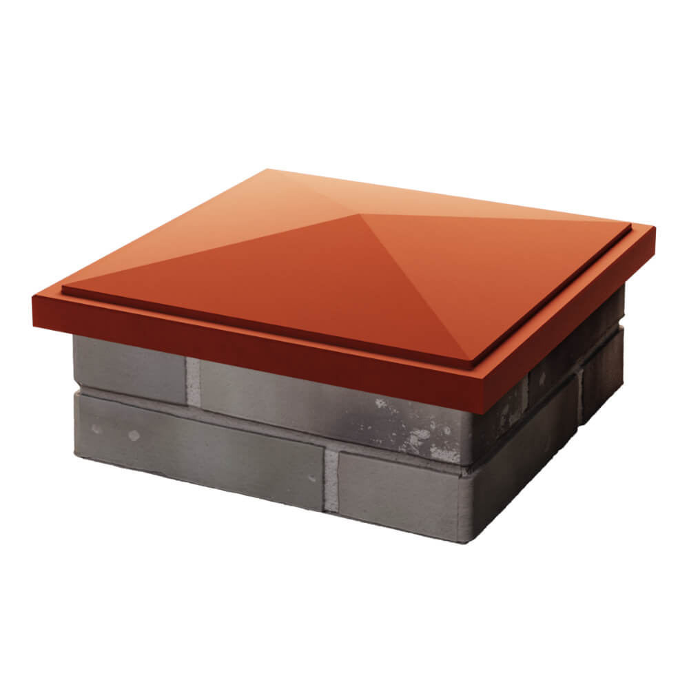 Колпак Zking БонаМоно Красный на столб 1.5х1.5 кирпича (385х385, 400х400мм) в Кирово-Чепецке фото