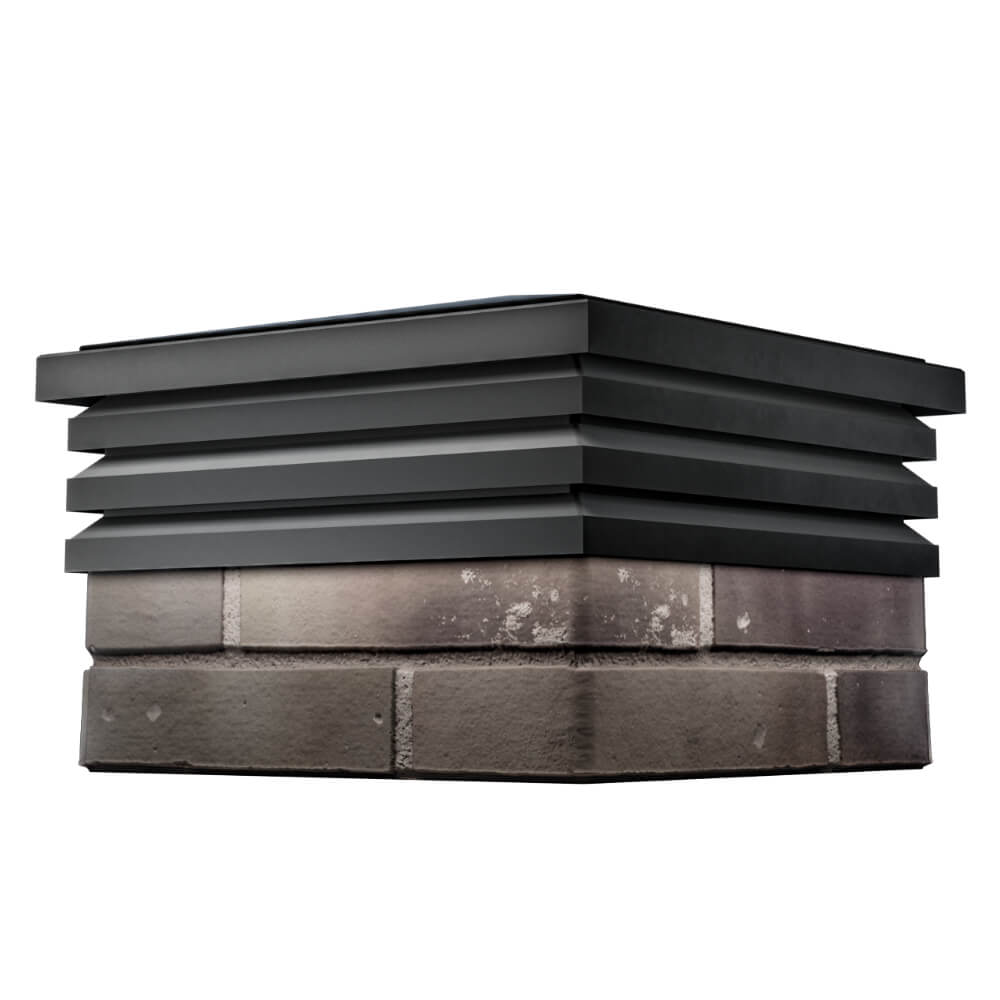 Колпак Zking Бона ХайТек Черный на столб 1.5х1.5 кирпича (385х385мм) в Кирово-Чепецке фото