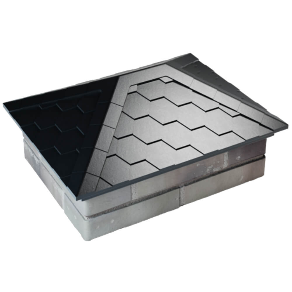 Колпак Zking Эверест Черный на столб 2х1.5 кирпича (520х390мм) Кирово-Чепецк фото