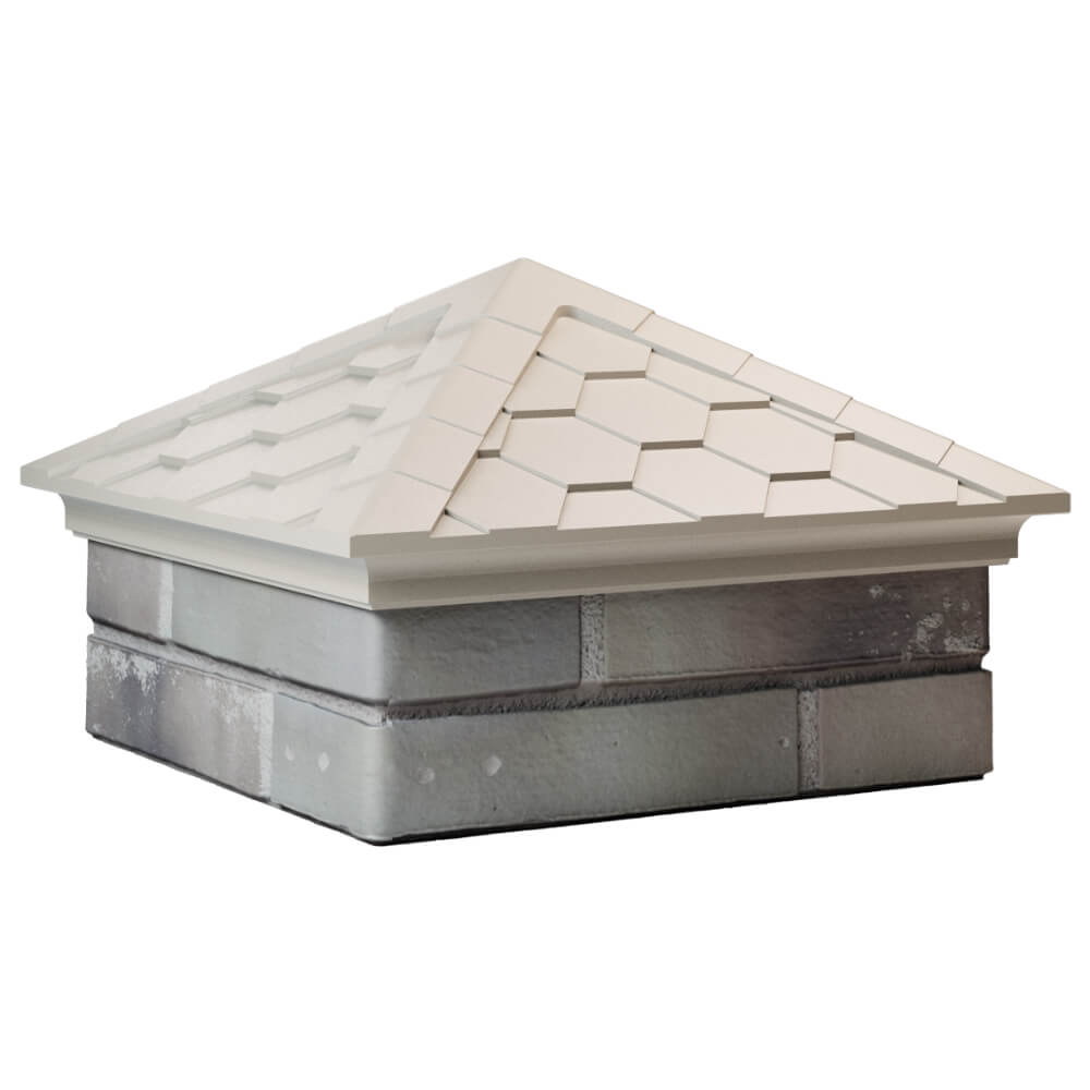 Колпак Zking Эверест Бежевый на столб 1.5х1.5 кирпича (390х390мм) в Кирово-Чепецке фото