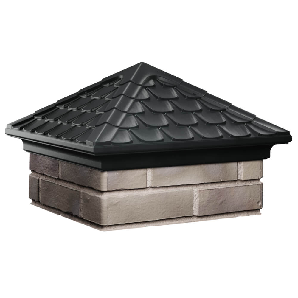 Колпак Zking Эльбрус Черный на столб 1.5х1.5 кирпича (385х385мм) в Кирово-Чепецке фото