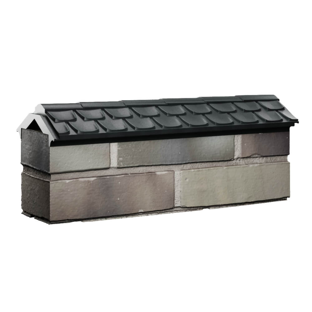 Парапет Zking Эльбрус Черный с посадкой на 0.5 кирпича (130мм) Кирово-Чепецк фото