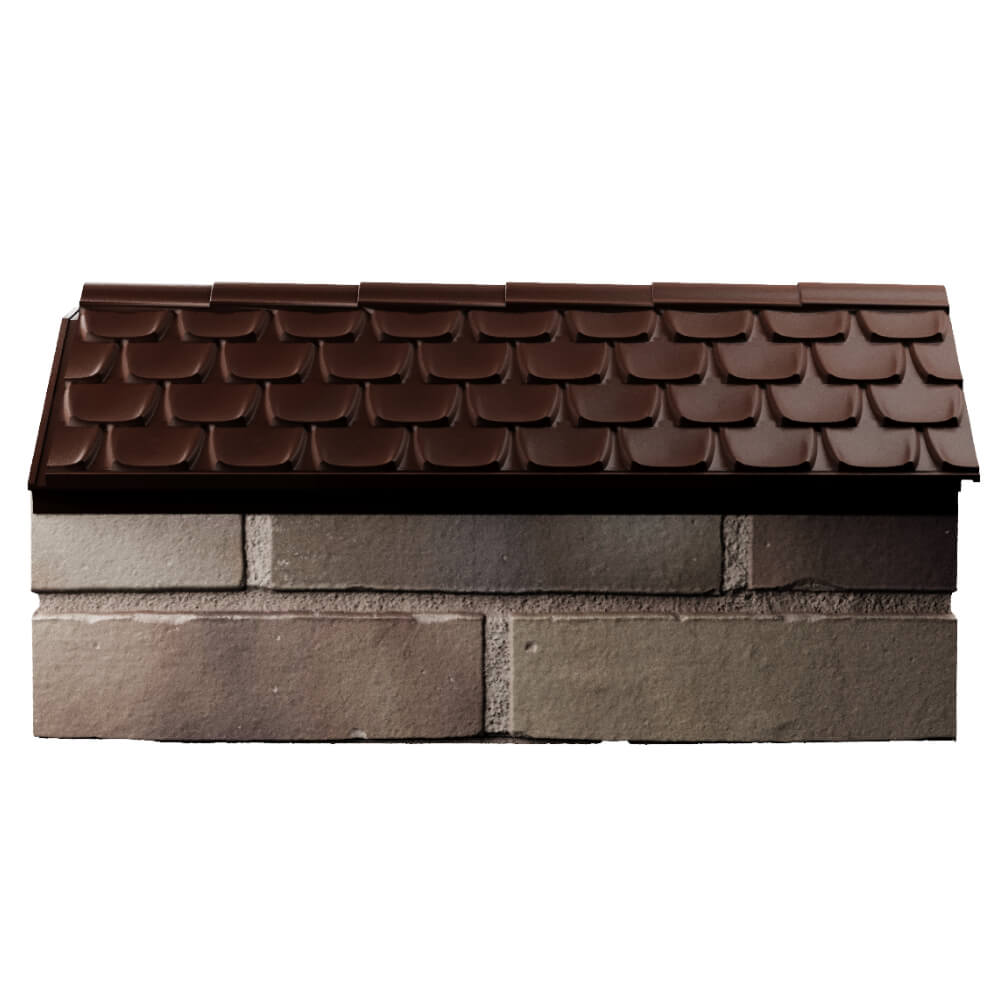 Парапет Zking Эльбрус Коричневый с посадкой на 1 кирпич (255мм) в Кирово-Чепецке фото