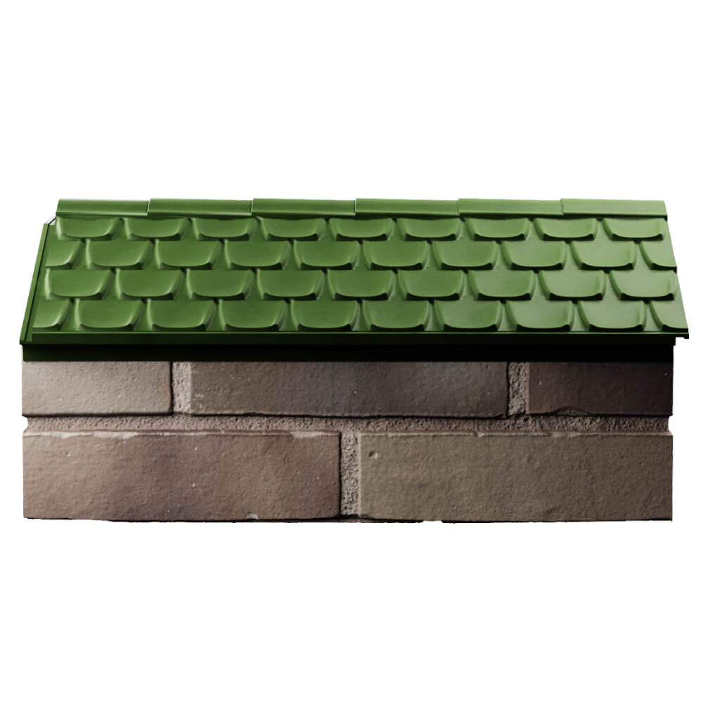 Парапет Zking Эльбрус Зеленый с посадкой на 1 кирпич (255мм) в Кирово-Чепецке фото