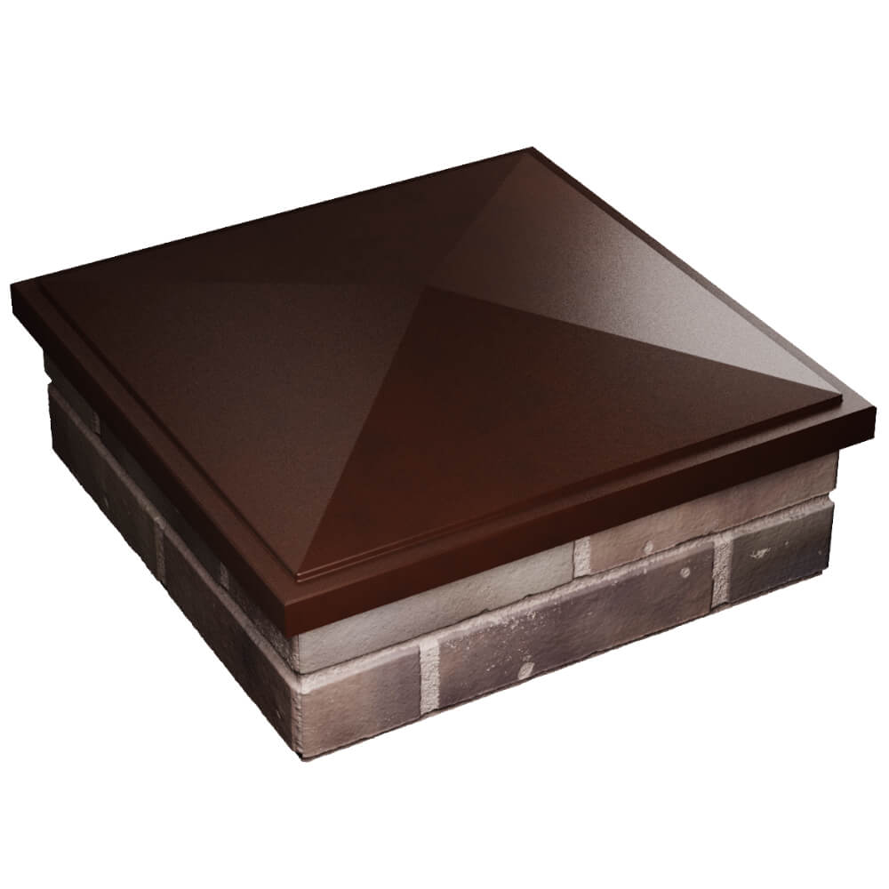 Колпак Zking БонаМоно Коричневый на столб 2х2 кирпича (515х515, 530х530мм) в Кирово-Чепецке фото