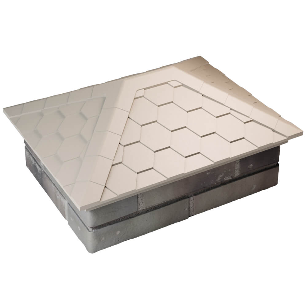 Колпак Zking Эверест Бежевый на столб 2х1.5 кирпича (520х390мм) Кирово-Чепецк фото