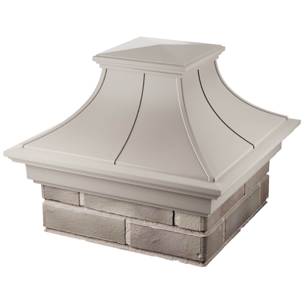 Колпак Zking Монблан Премиум Бежевый на столб 1.5х1.5 кирпича (385х385мм) в Кирово-Чепецке фото