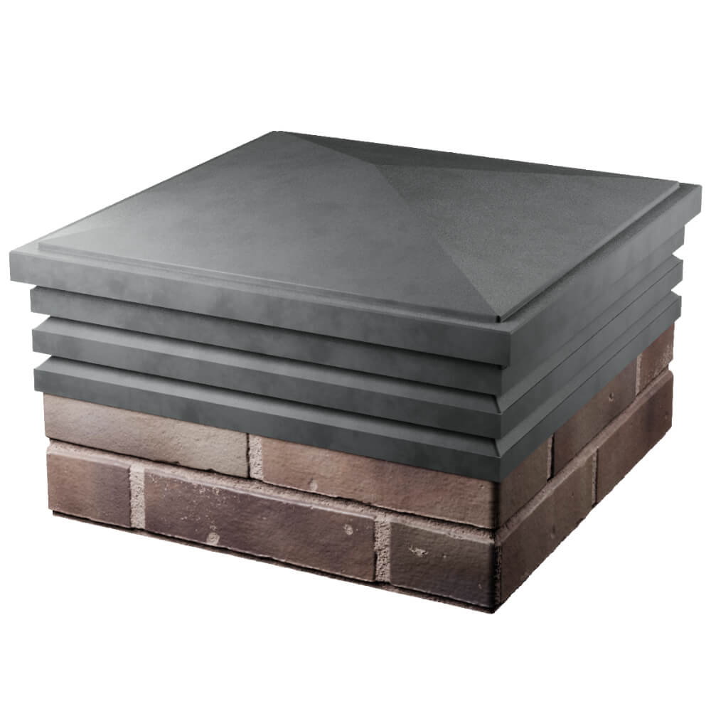 Колпак Zking Бона ХайТек Серый на столб 2х2 кирпича (513х513мм) в Кирово-Чепецке фото