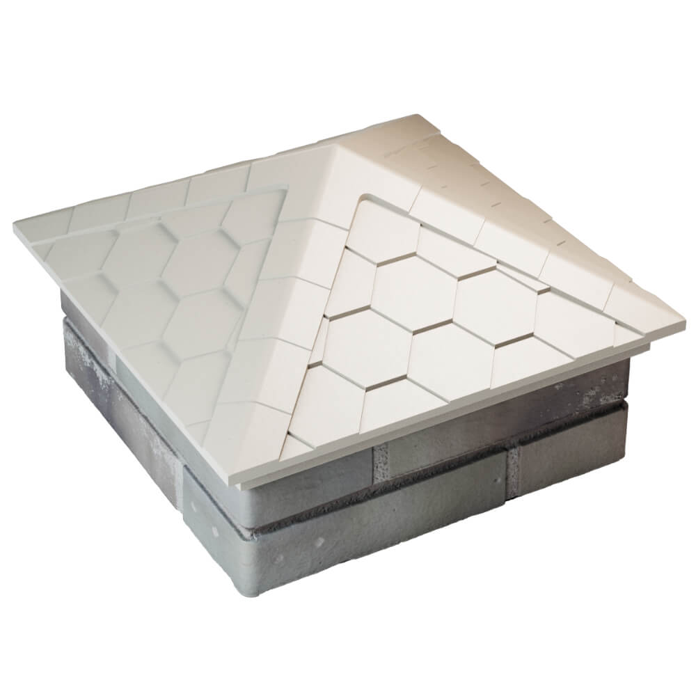 Колпак Zking Эверест Бежевый на столб 1.5х1.5 кирпича (390х390мм) в Кирово-Чепецке фото