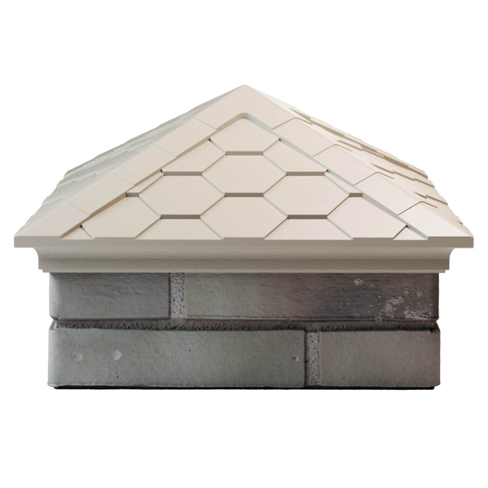 Колпак Zking Эверест Бежевый на столб 1.5х1.5 кирпича (390х390мм) Кирово-Чепецк фото