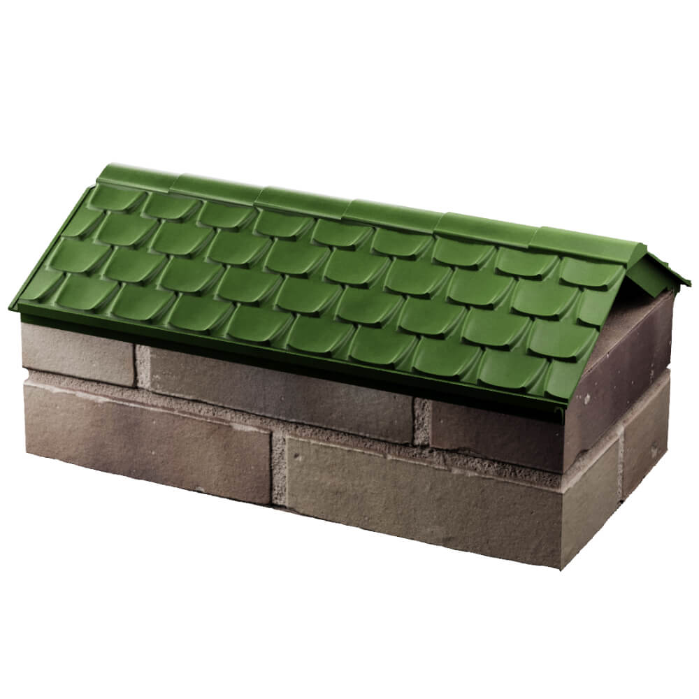 Парапет Zking Эльбрус Зеленый с посадкой на 1 кирпич (255мм) в Кирово-Чепецке фото