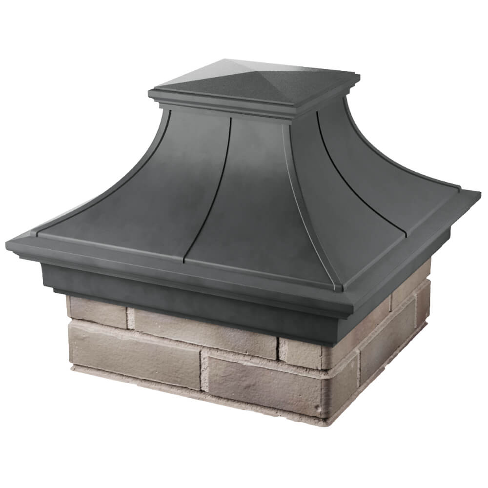 Колпак Zking Монблан Премиум Серый на столб 1.5х1.5 кирпича (385х385мм) в Кирово-Чепецке фото