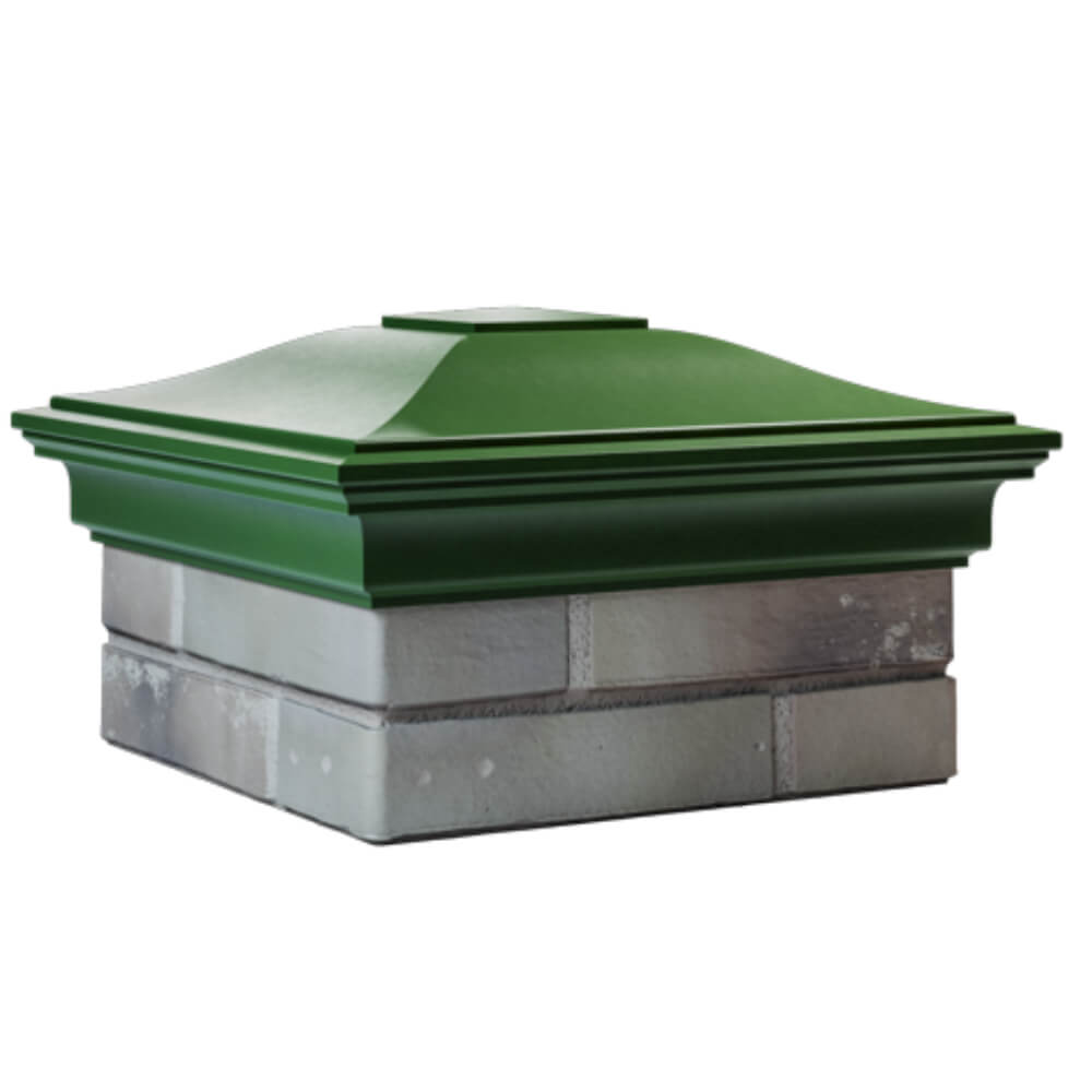 Колпак Zking Монблан Зеленый на столб 1.5х1.5 кирпича (385х385мм) в Кирово-Чепецке фото