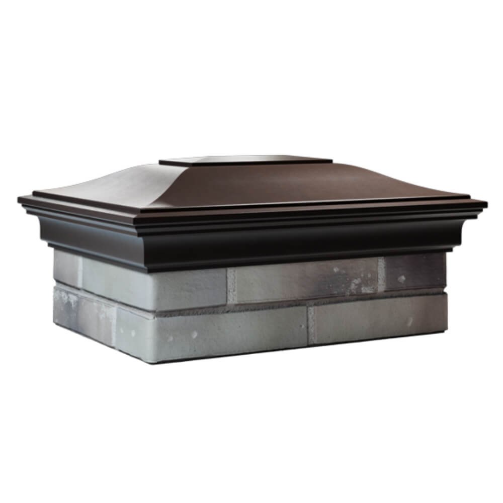 Колпак Zking Монблан Коричневый на столб 2х1.5 кирпича (515х385мм) в Кирово-Чепецке фото