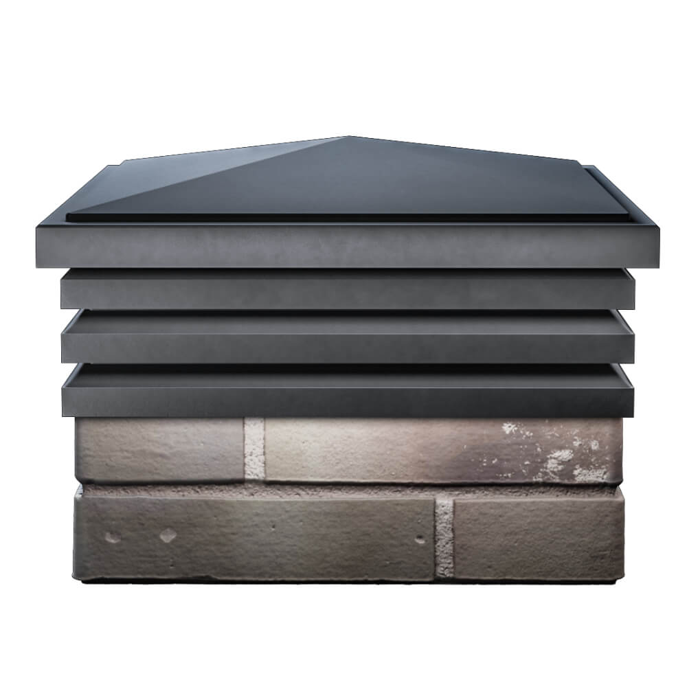 Колпак Zking Бона ХайТек Серый на столб 1.5х1.5 кирпича (385х385мм) Кирово-Чепецк фото