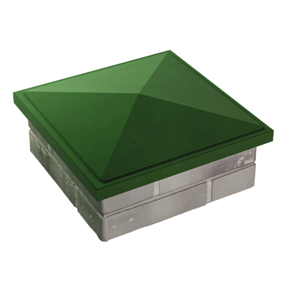 Колпак Zking БонаМоно Зеленый на столб 1.5х1.5 кирпича (385х385, 400х400мм) в Кирово-Чепецке фото