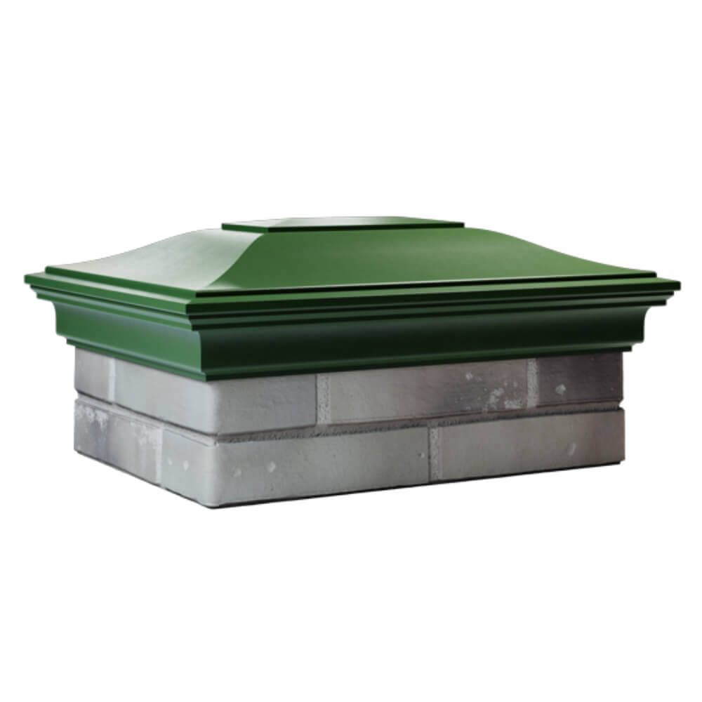 Колпак Zking Монблан Зеленый на столб 2х1.5 кирпича (515х385мм) в Кирово-Чепецке фото